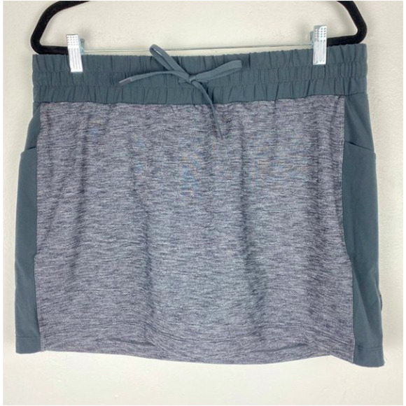 Athleta Womens Medium Skort Excursion Hybrid Active Skirt Skort Heather Gray - Picture 2 of 4